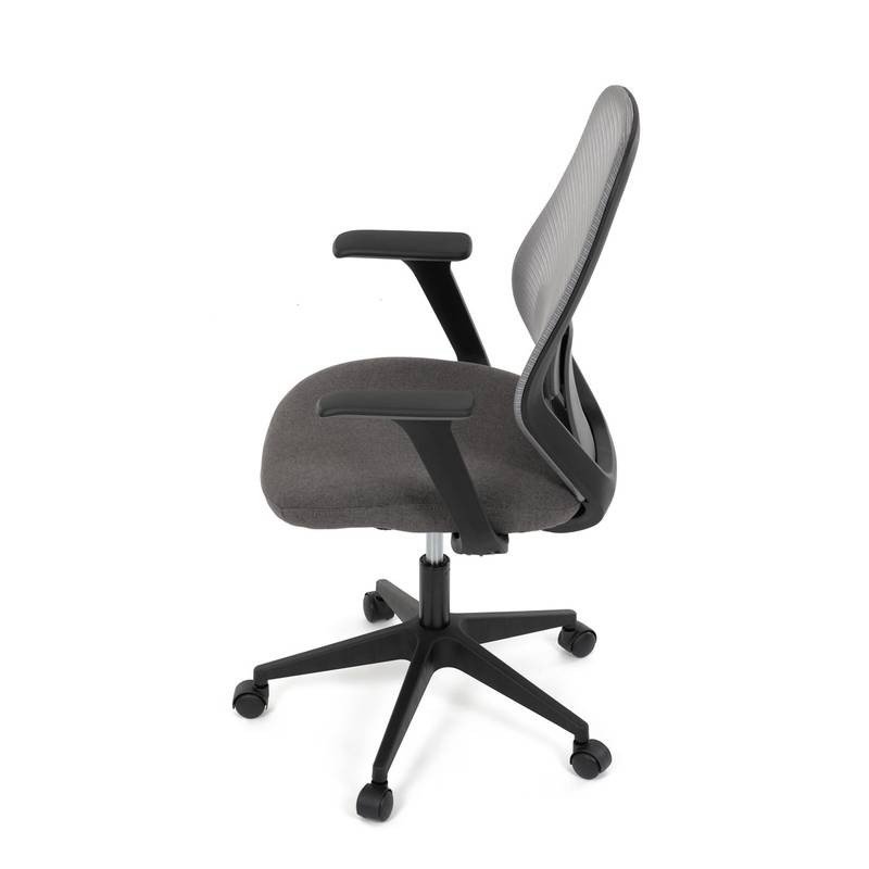 Autronic - Židle kancelářská, látka šedá, houpací mechanismus, kolečka pro tvrdé povrchy - KA-V3149 GREY AKCE