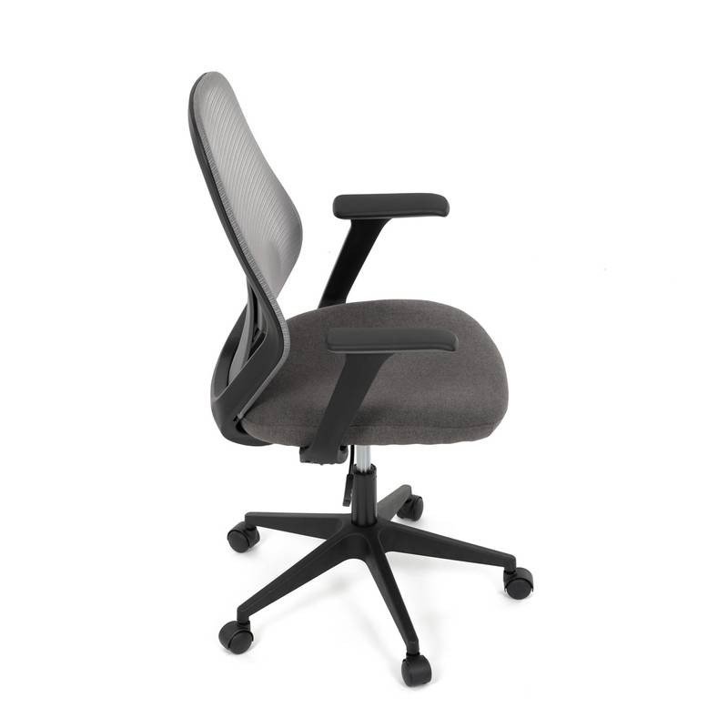 Autronic - Židle kancelářská, látka šedá, houpací mechanismus, kolečka pro tvrdé povrchy - KA-V3149 GREY AKCE
