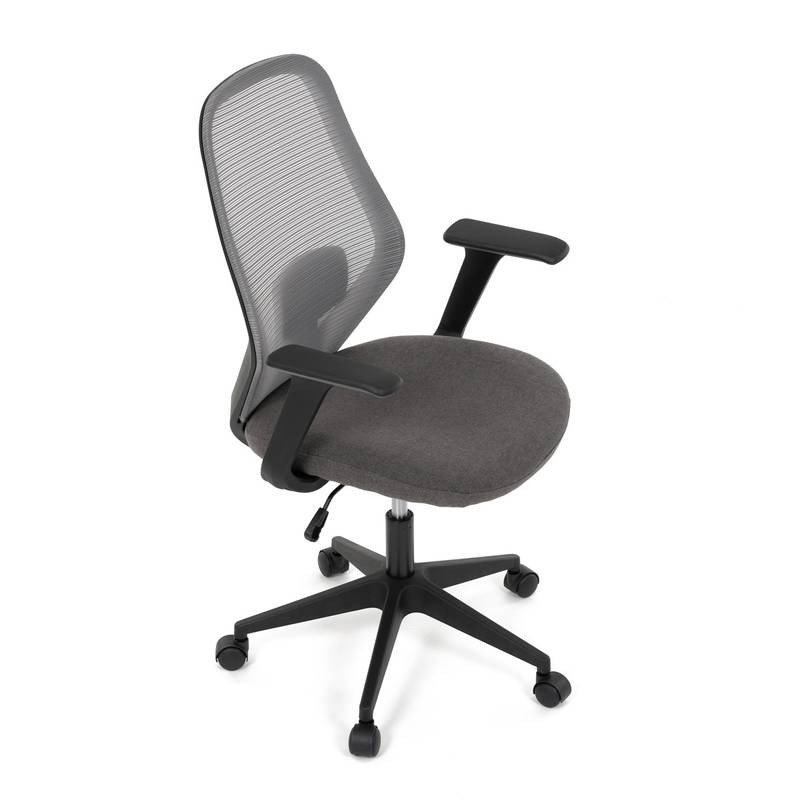 Autronic - Židle kancelářská, látka šedá, houpací mechanismus, kolečka pro tvrdé povrchy - KA-V3149 GREY AKCE