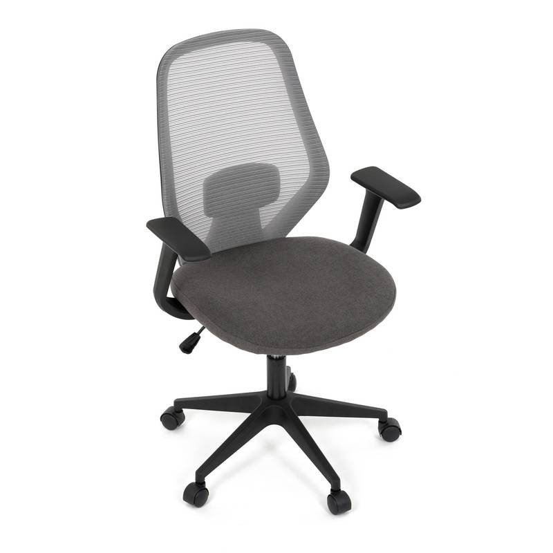 Autronic - Židle kancelářská, látka šedá, houpací mechanismus, kolečka pro tvrdé povrchy - KA-V3149 GREY AKCE