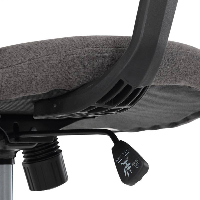 Autronic - Židle kancelářská, látka šedá, houpací mechanismus, kolečka pro tvrdé povrchy - KA-V3149 GREY AKCE