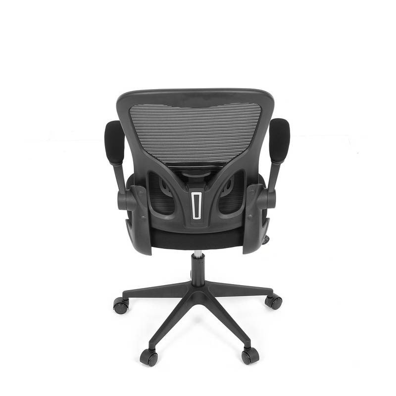 Autronic - Kancelářská židle, černý plast, černá látka, sklápěcí područky, kolečka pro tvrdé podlahy - KA-V317 BK