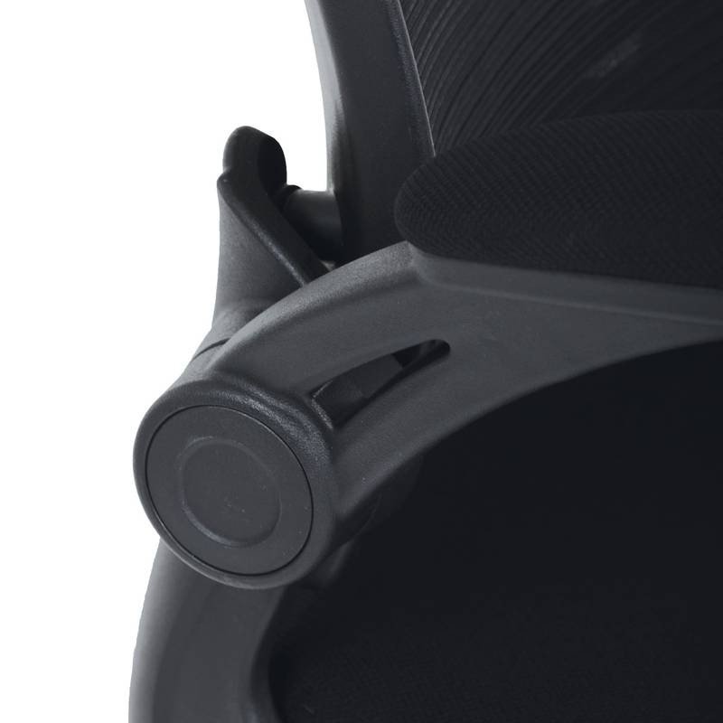 Autronic - Kancelářská židle, černý plast, černá látka, sklápěcí područky, kolečka pro tvrdé podlahy - KA-V317 BK