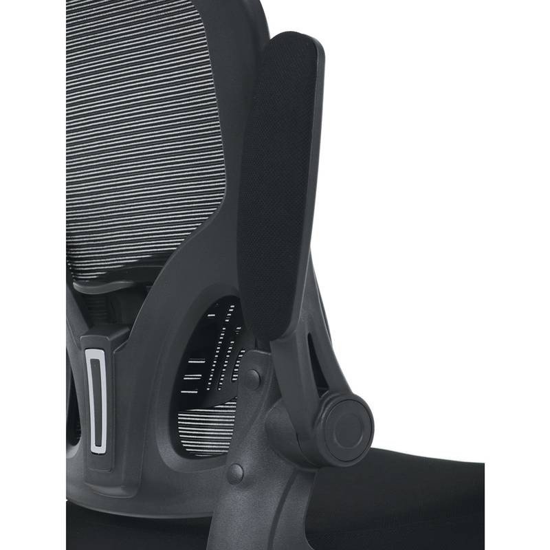 Autronic - Kancelářská židle, černý plast, černá látka, sklápěcí područky, kolečka pro tvrdé podlahy - KA-V317 BK