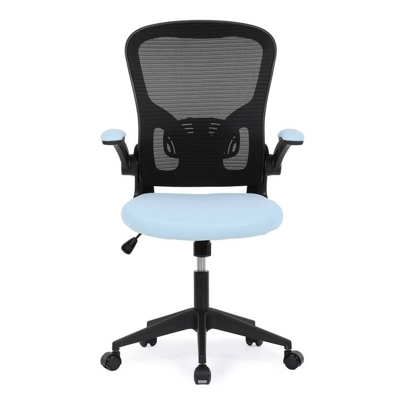 Autronic - Kancelářská židle, černý plast, modrá látka, sklápěcí područky, kolečka pro tvrdé podlahy - KA-V317 BLU