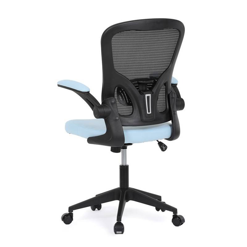 Autronic - Kancelářská židle, černý plast, modrá látka, sklápěcí područky, kolečka pro tvrdé podlahy - KA-V317 BLU