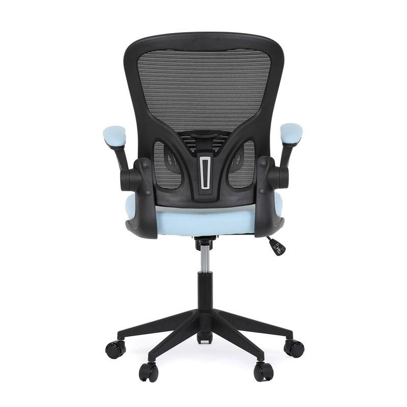 Autronic - Kancelářská židle, černý plast, modrá látka, sklápěcí područky, kolečka pro tvrdé podlahy - KA-V317 BLU