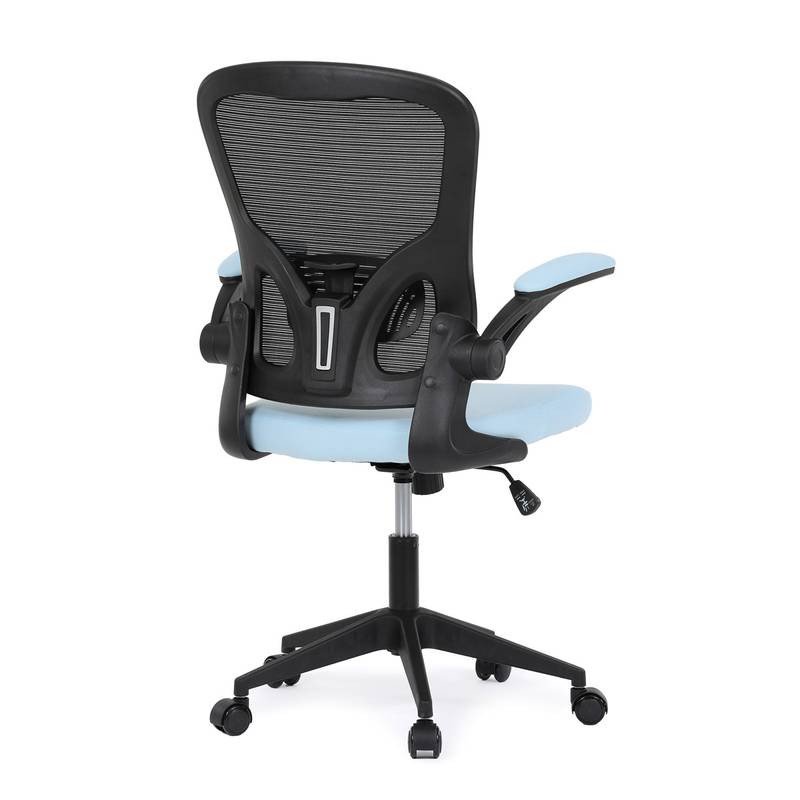 Autronic - Kancelářská židle, černý plast, modrá látka, sklápěcí područky, kolečka pro tvrdé podlahy - KA-V317 BLU