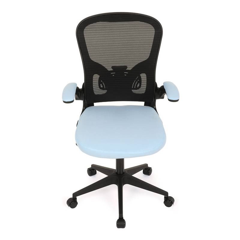 Autronic - Kancelářská židle, černý plast, modrá látka, sklápěcí područky, kolečka pro tvrdé podlahy - KA-V317 BLU