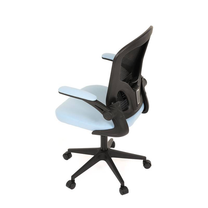 Autronic - Kancelářská židle, černý plast, modrá látka, sklápěcí područky, kolečka pro tvrdé podlahy - KA-V317 BLU