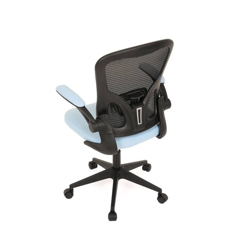 Autronic - Kancelářská židle, černý plast, modrá látka, sklápěcí područky, kolečka pro tvrdé podlahy - KA-V317 BLU