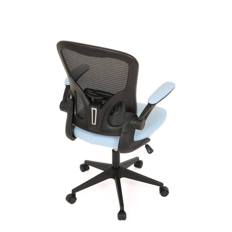 Autronic - Kancelářská židle, černý plast, modrá látka, sklápěcí područky, kolečka pro tvrdé podlahy - KA-V317 BLU