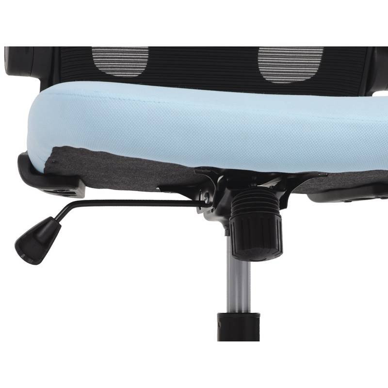 Autronic - Kancelářská židle, černý plast, modrá látka, sklápěcí područky, kolečka pro tvrdé podlahy - KA-V317 BLU