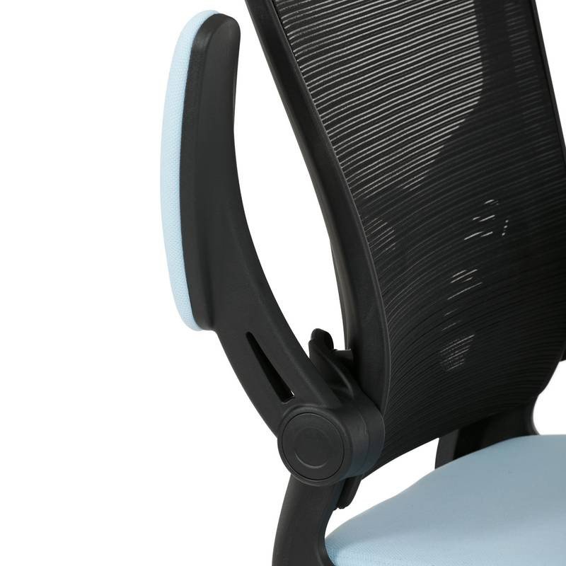 Autronic - Kancelářská židle, černý plast, modrá látka, sklápěcí područky, kolečka pro tvrdé podlahy - KA-V317 BLU
