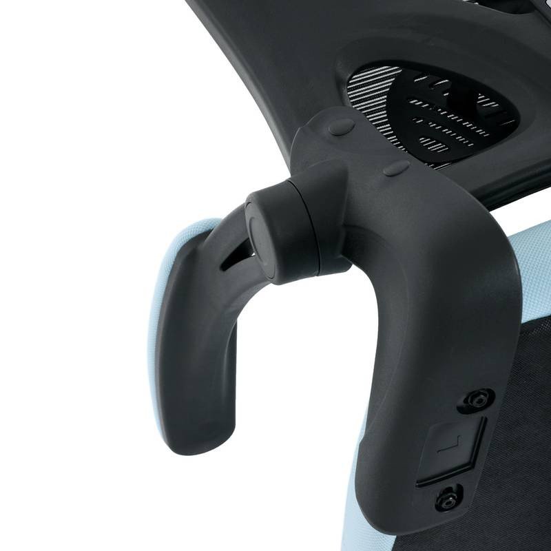 Autronic - Kancelářská židle, černý plast, modrá látka, sklápěcí područky, kolečka pro tvrdé podlahy - KA-V317 BLU