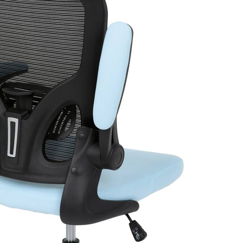 Autronic - Kancelářská židle, černý plast, modrá látka, sklápěcí područky, kolečka pro tvrdé podlahy - KA-V317 BLU