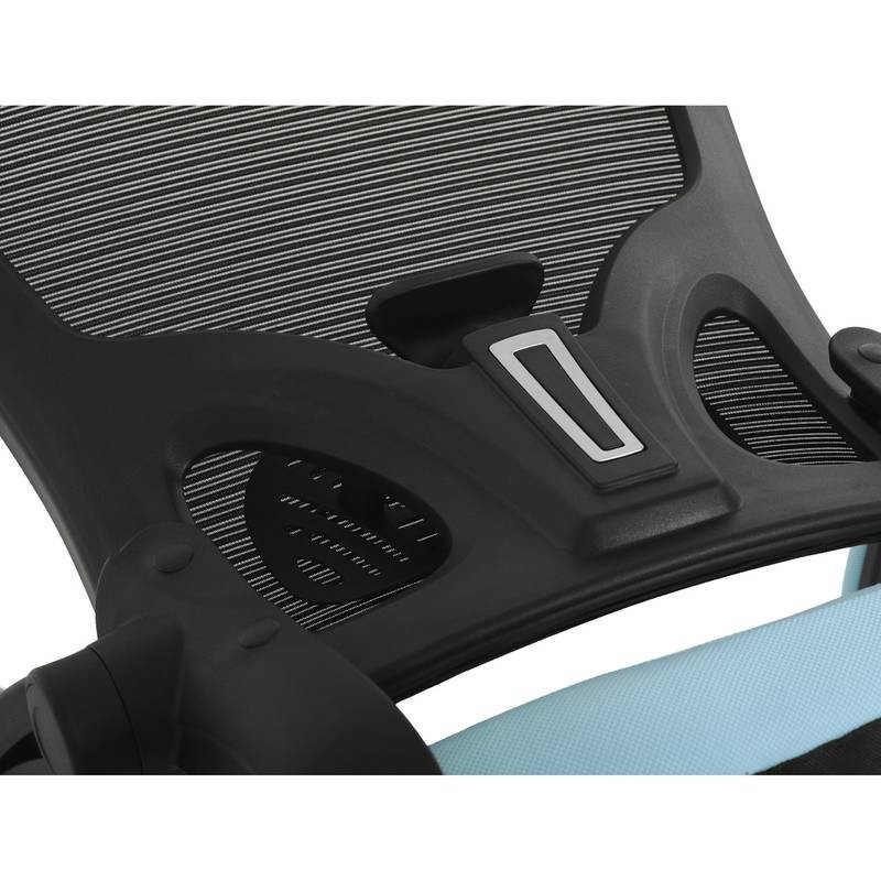 Autronic - Kancelářská židle, černý plast, modrá látka, sklápěcí područky, kolečka pro tvrdé podlahy - KA-V317 BLU