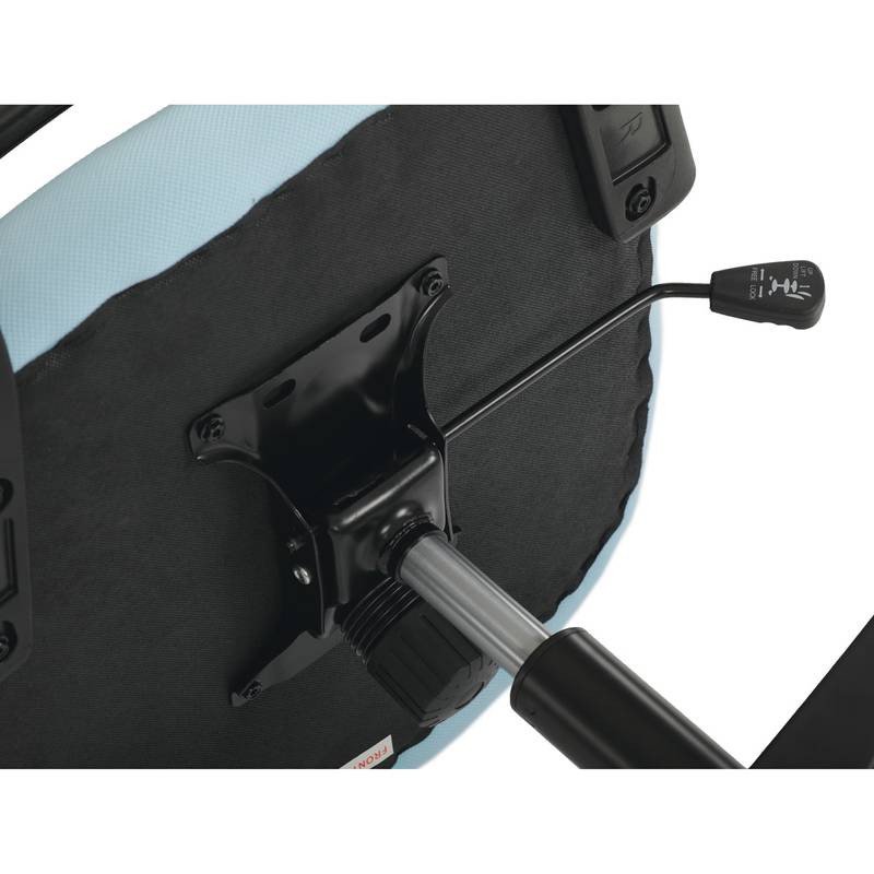 Autronic - Kancelářská židle, černý plast, modrá látka, sklápěcí područky, kolečka pro tvrdé podlahy - KA-V317 BLU