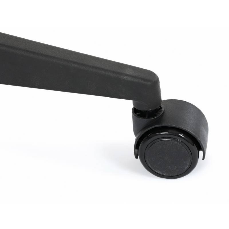 Autronic - Kancelářská židle, černý plast, modrá látka, sklápěcí područky, kolečka pro tvrdé podlahy - KA-V317 BLU