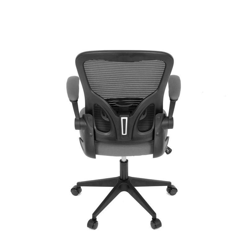 Autronic - Kancelářská židle, černý plast, šedá látka, sklápěcí područky, kolečka pro tvrdé podlahy - KA-V317 GRE