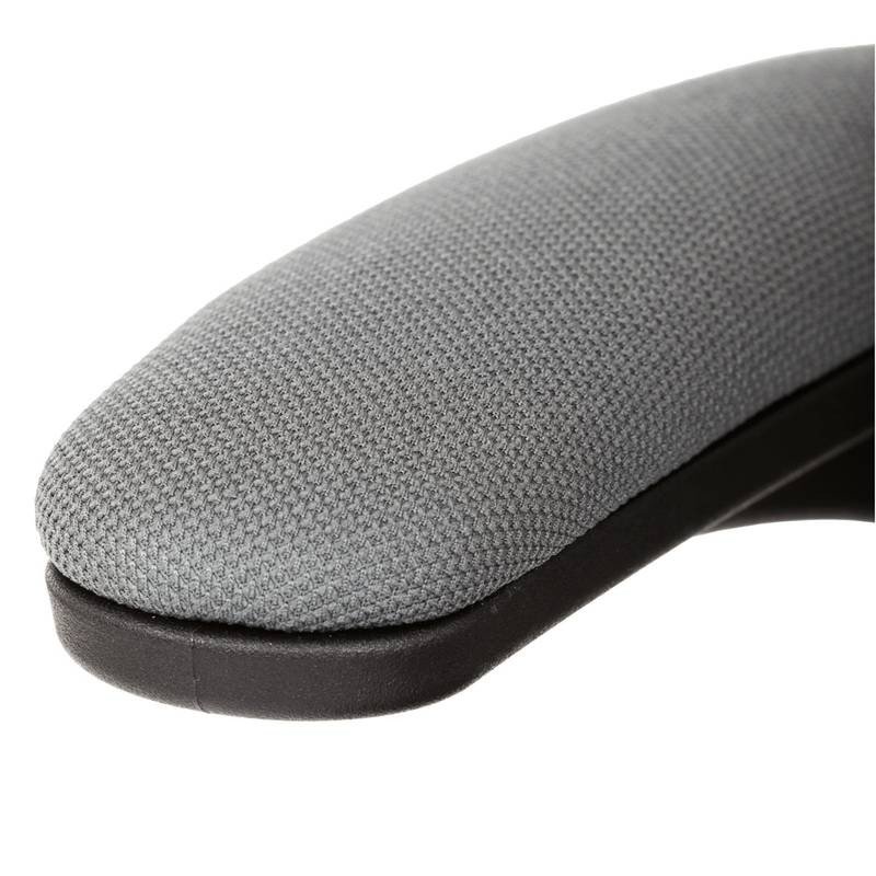 Autronic - Kancelářská židle, černý plast, šedá látka, sklápěcí područky, kolečka pro tvrdé podlahy - KA-V317 GRE