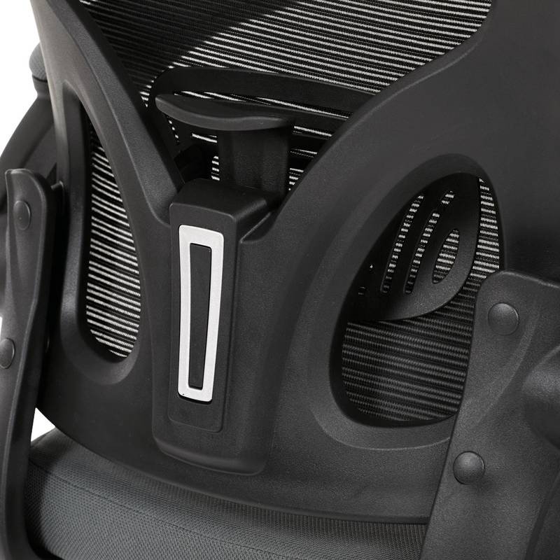 Autronic - Kancelářská židle, černý plast, šedá látka, sklápěcí područky, kolečka pro tvrdé podlahy - KA-V317 GRE