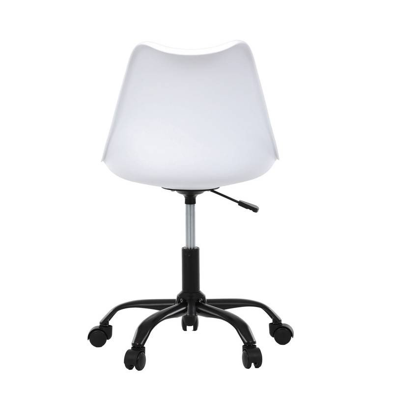 Autronic - Židle kancelářská, bílá plastová skořepina, sedák šedá látka, kovový kříž - KA-X7055 GREY AKCE NOVINK