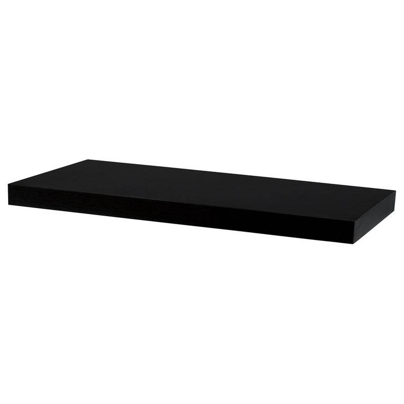 Autronic - Polička nástenná 60 cm, MDF, 3D dekor wenge, baleno v ochranej fólii - P-001 BK (WAL)