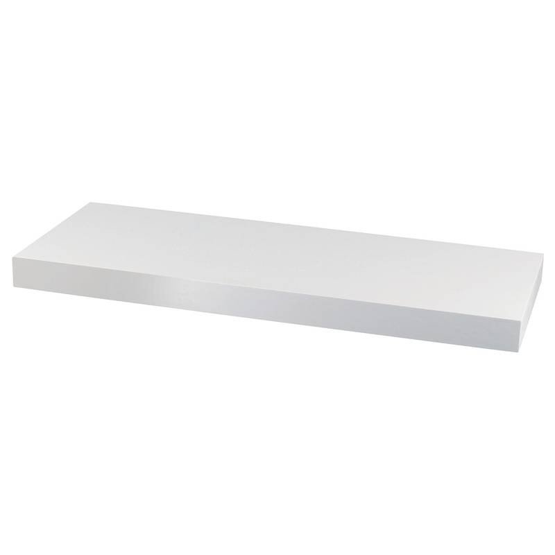 Autronic - Polička nástenná 60 cm, MDF, farba biely mat, baleno v ochranej fólii - P-001 WT2