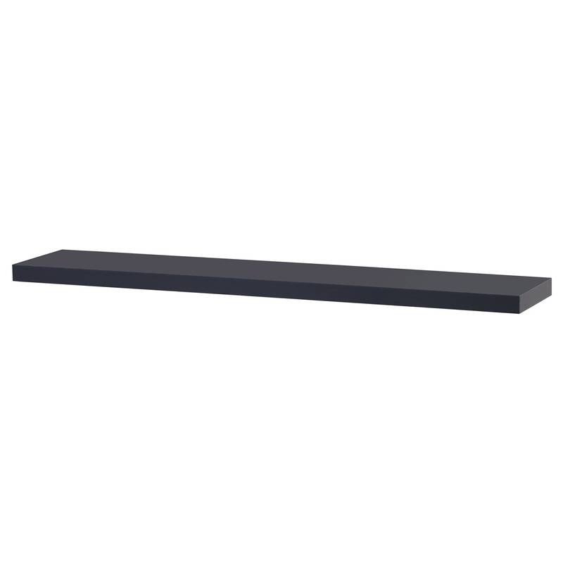Autronic - Polička nástenná 120 cm, MDF, farba tmavo sivý mat, baleno v ochranej fólii - P-002 GREY2
