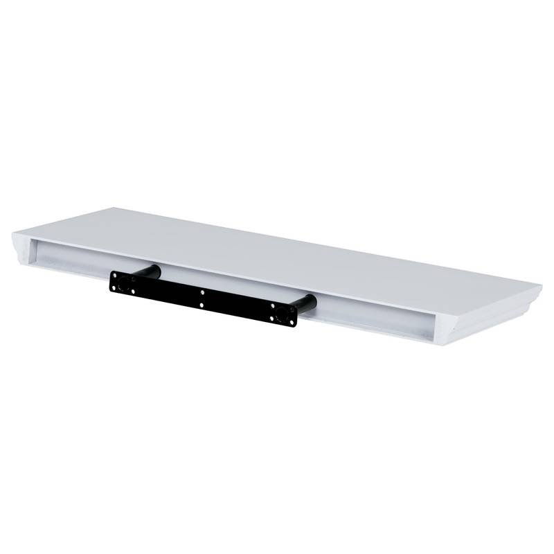 Autronic - Polička nástěnná 60 cm, MDF, barva bílá, baleno v ochranné fólii - P-024 WT