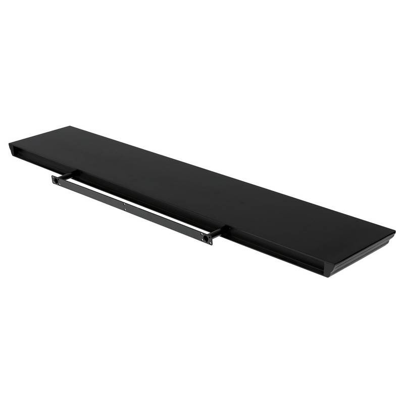 Autronic - Polička nástěnná 120 cm, MDF, barva černá, baleno v ochranné fólii - P-026 BK