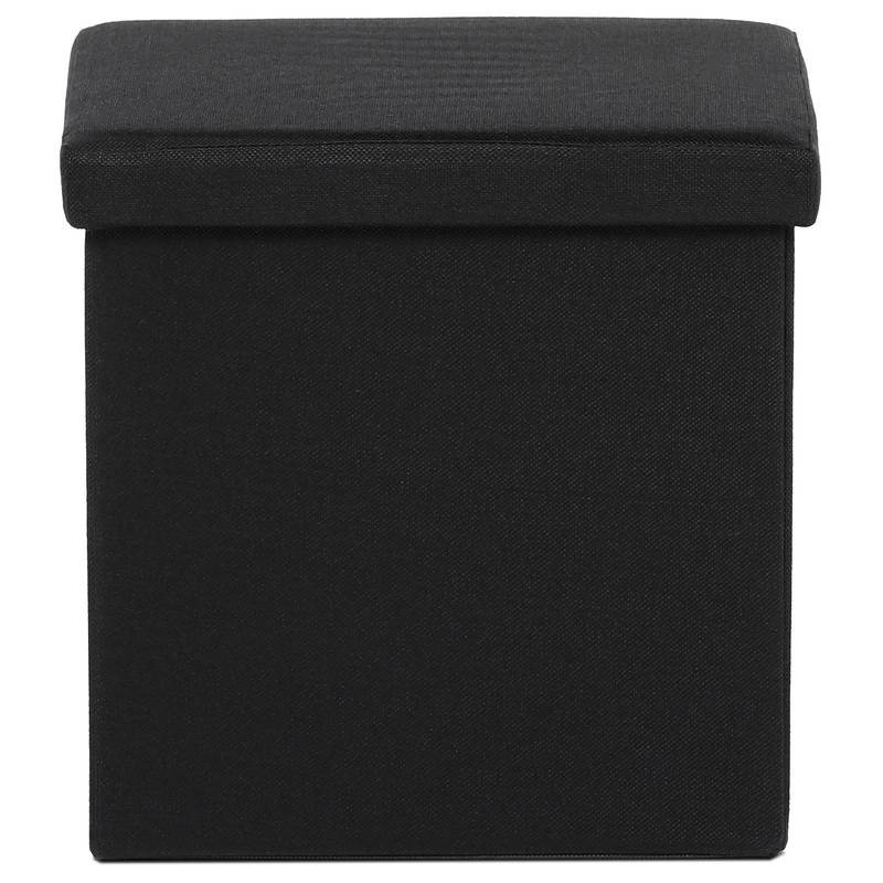 Autronic - Taburet s úložným prostorem, látka černá - TAB-461 BK2