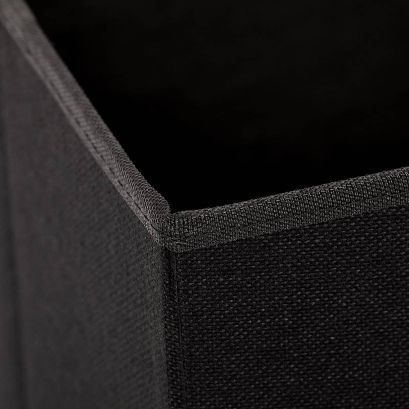 Autronic - Taburet s úložným prostorem, látka černá - TAB-461 BK2