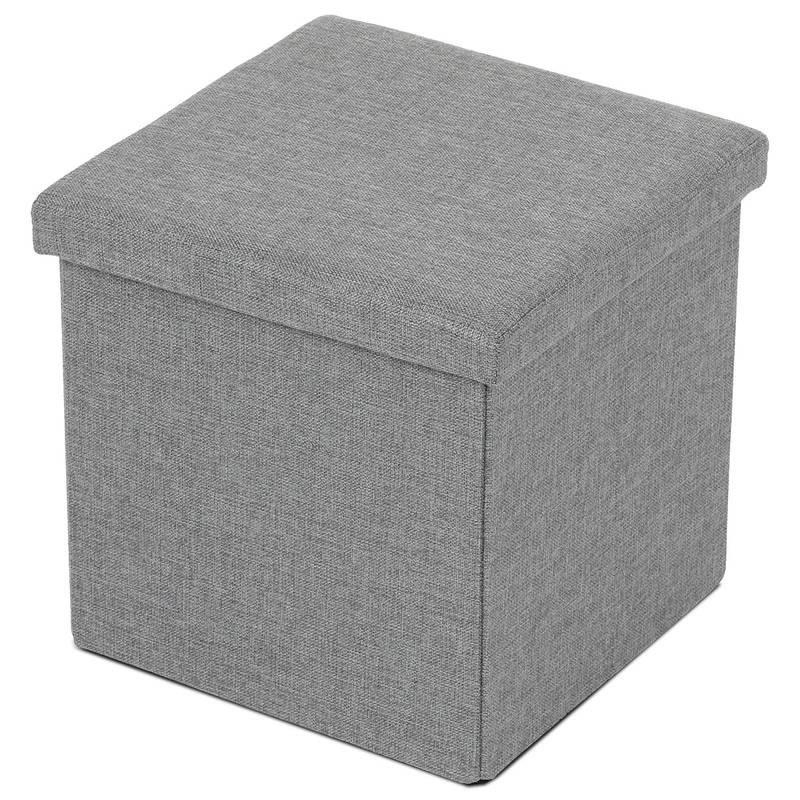 Autronic - Taburet s úložným prostorem, látka šedá - TAB-461 GREY2