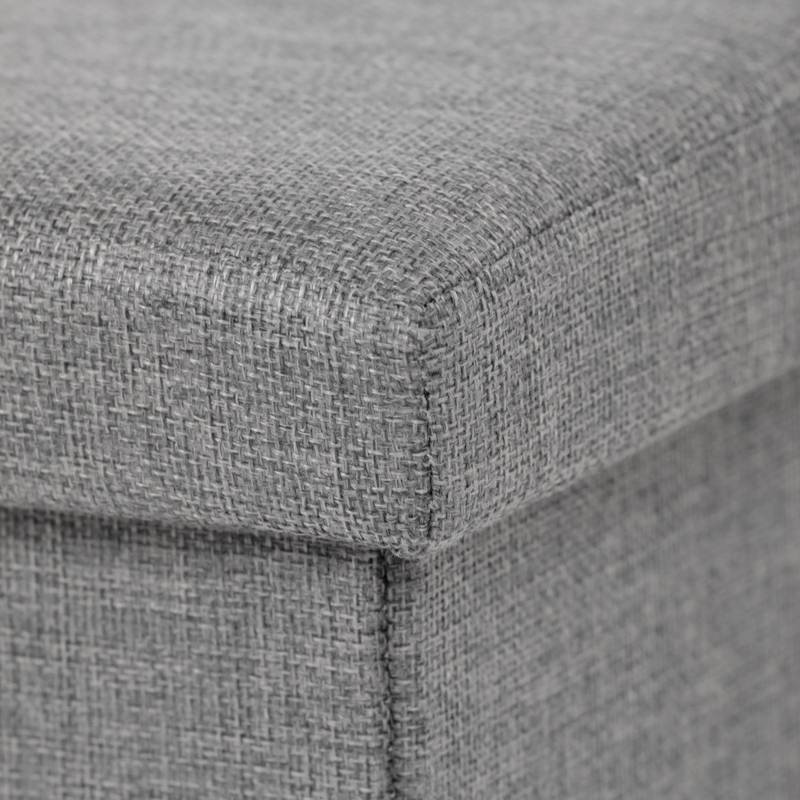 Autronic - Taburet s úložným prostorem, látka šedá - TAB-461 GREY2