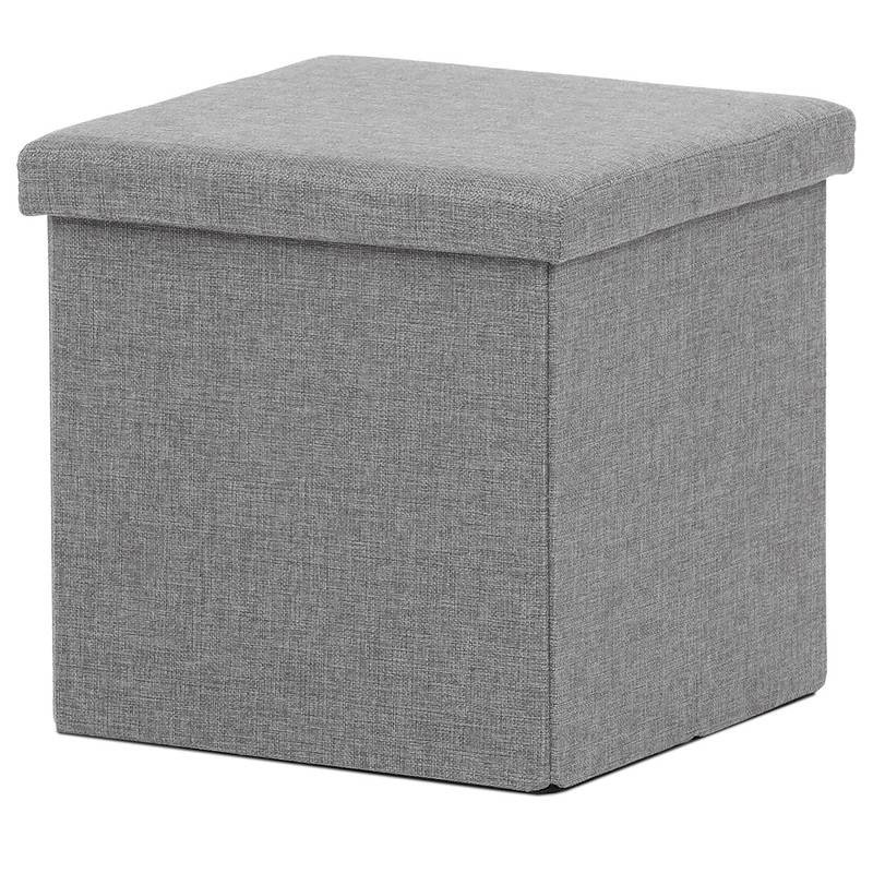 Autronic - Taburet s úložným prostorem, látka šedá - TAB-461 GREY2