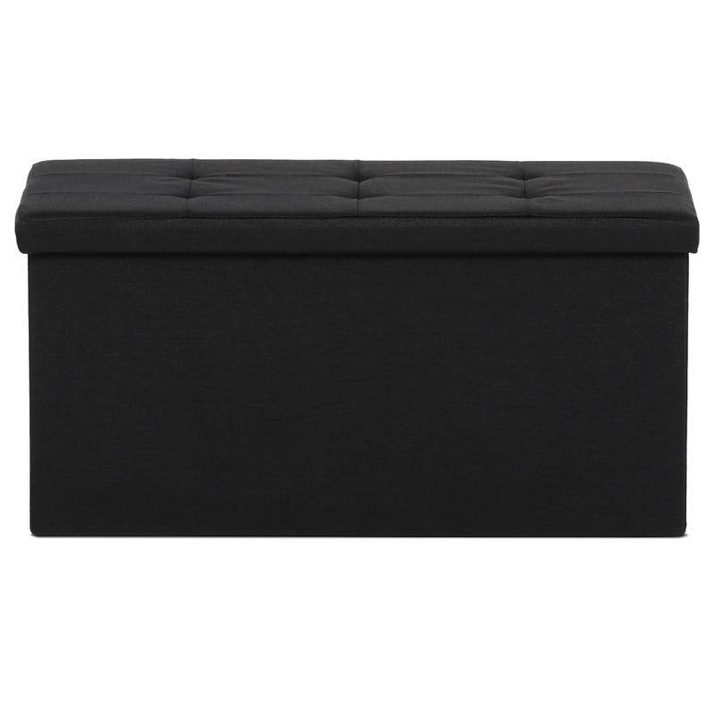 Autronic - Taburet s úložným prostorem, látka černá - TAB-462 BK2
