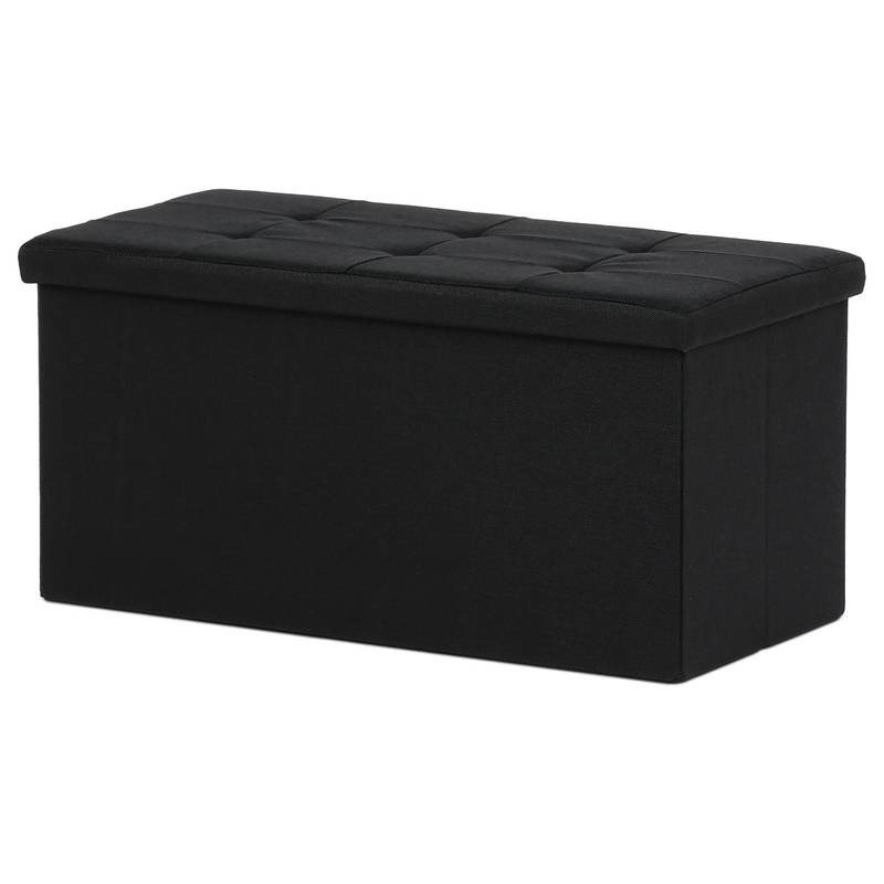 Autronic - Taburet s úložným prostorem, látka černá - TAB-462 BK2