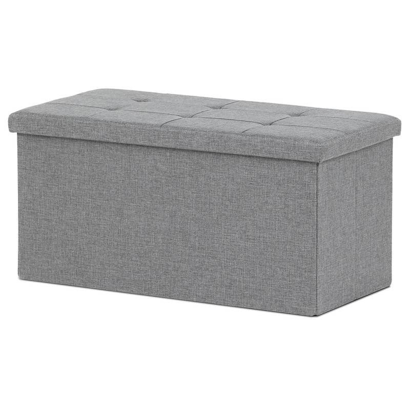 Autronic - Taburet s úložným prostorem, látka šedá - TAB-462 GREY2