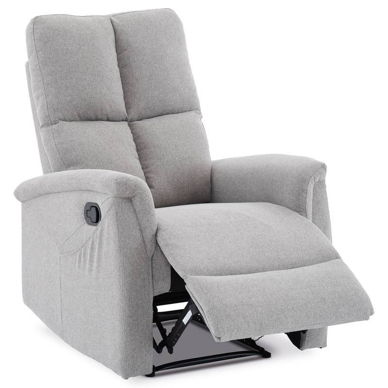 Autronic - Relaxační křeslo, manuální ovládání, světle šedá látka - TV-916 SIL2 AKCE Autronic - Relaxační křeslo, manuální ovládání, světle šedá látka - TV-916 SIL2 AKCE