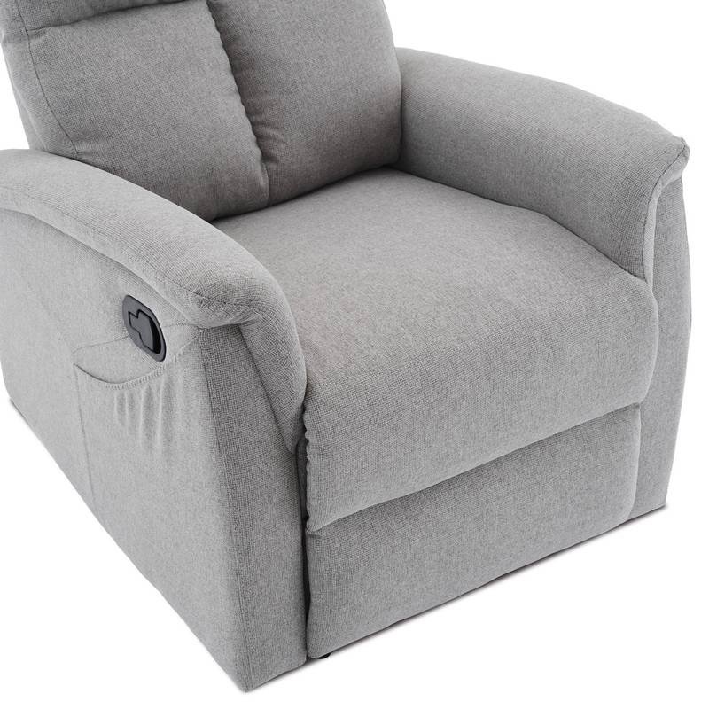 Autronic - Relaxační křeslo, manuální ovládání, světle šedá látka - TV-916 SIL2 AKCE Autronic - Relaxační křeslo, manuální ovládání, světle šedá látka - TV-916 SIL2 AKCE