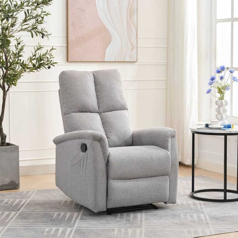 Autronic - Relaxační křeslo, manuální ovládání, světle šedá látka - TV-916 SIL2 AKCE Autronic - Relaxační křeslo, manuální ovládání, světle šedá látka - TV-916 SIL2 AKCE