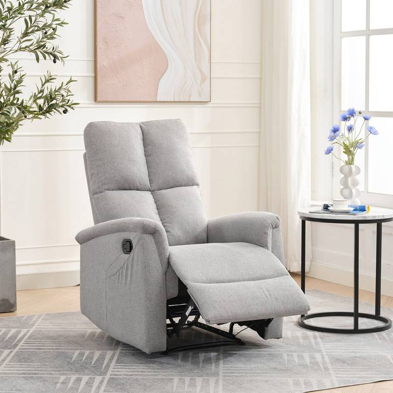 Autronic - Relaxační křeslo, manuální ovládání, světle šedá látka - TV-916 SIL2 AKCE Autronic - Relaxační křeslo, manuální ovládání, světle šedá látka - TV-916 SIL2 AKCE