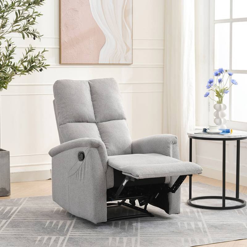 Autronic - Relaxační křeslo, manuální ovládání, světle šedá látka - TV-916 SIL2 AKCE Autronic - Relaxační křeslo, manuální ovládání, světle šedá látka - TV-916 SIL2 AKCE