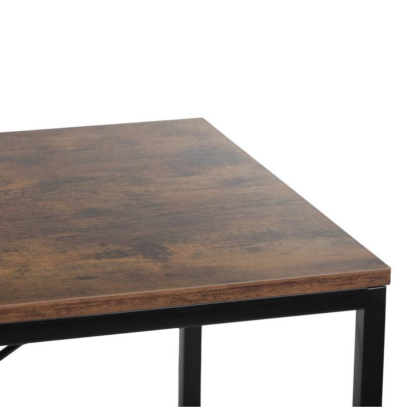 Autronic - Stůl pracovní s regálem, MDF, dekor staré dřevo, černý kov - GD-512 OLW AKCE NOVINKA