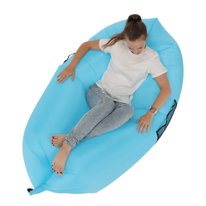 Kondela Nafukovací sedací vak/lazy bag, modrá, LEBAG