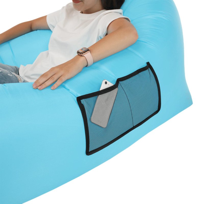 Kondela Nafukovací sedací vak/lazy bag, modrá, LEBAG