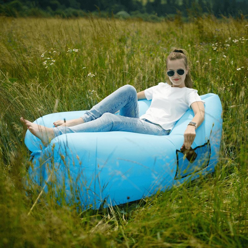 Kondela Nafukovací sedací vak/lazy bag, modrá, LEBAG