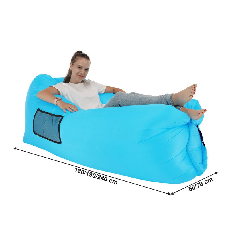 Kondela Nafukovací sedací vak/lazy bag, modrá, LEBAG